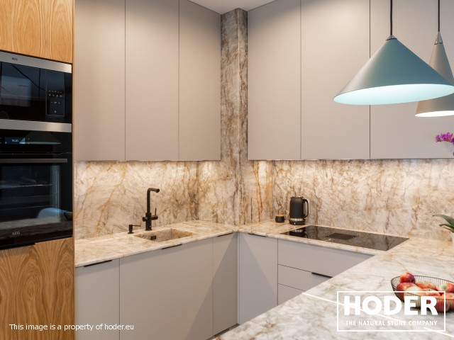 Blat kuchenny z kwarcytu naturalnego 728 - zdjęcie numer 5