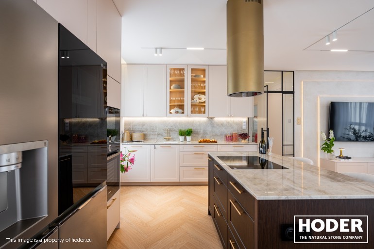 Odkryj trendy na 2026 rok w aranżacji wnętrz. Sprawdź, jakie kamienie naturalne, od jasnych kwarcytów po kontrastowe granity, poleca Hoder architektom i inwestorom.