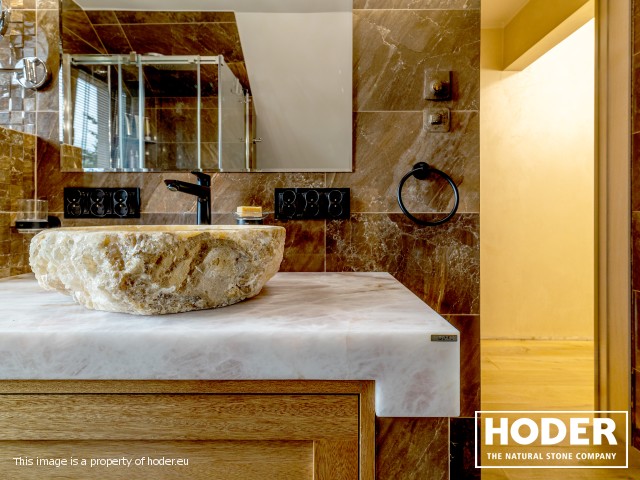 Blat łazienkowy z kwarcytu naturalnego numer 701 - zdjęcie numer 1