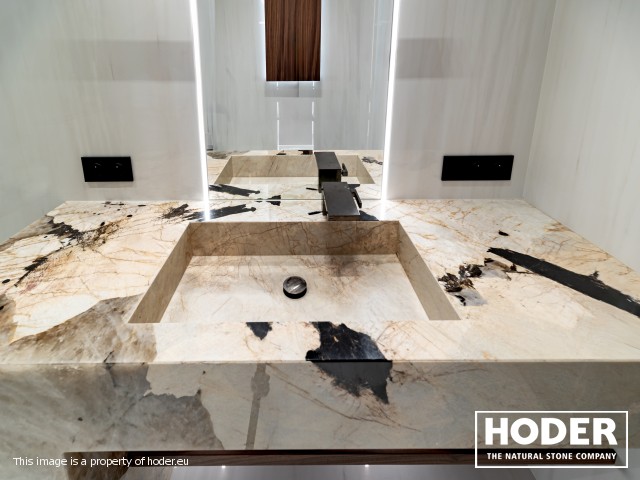 Blat łazienkowy z kwarcytu naturalnego 442 - zdjęcie numer 4