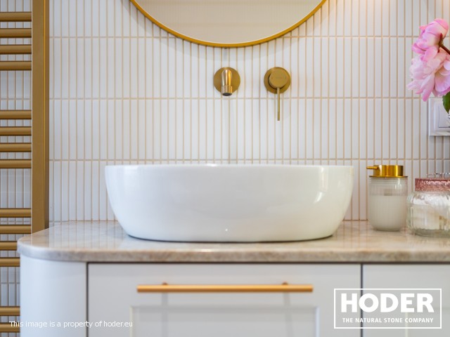 Blat łazienkowy z kwarcytu naturalnego 433 - zdjęcie numer 5