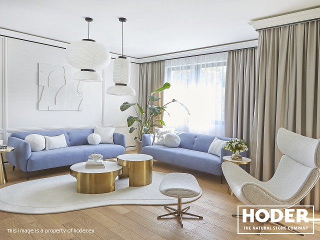 Strefa dzienna, kuchnia oraz łazienka z marmuru 129 i 156 oraz konglomeratu kwarcowego 1103 - zdjęcie numer 1