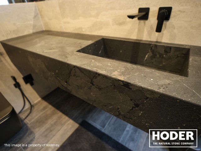 Blat łazienkowy z kwarcytu naturalnego 470 - zdjęcie numer 2